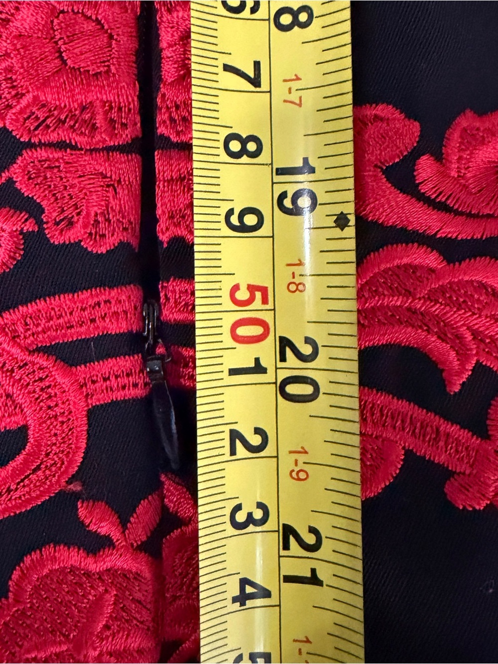 Dolce & Gabbana Red and Black Embroidered Floral Lace Mini Dress - Picture 10 of 15